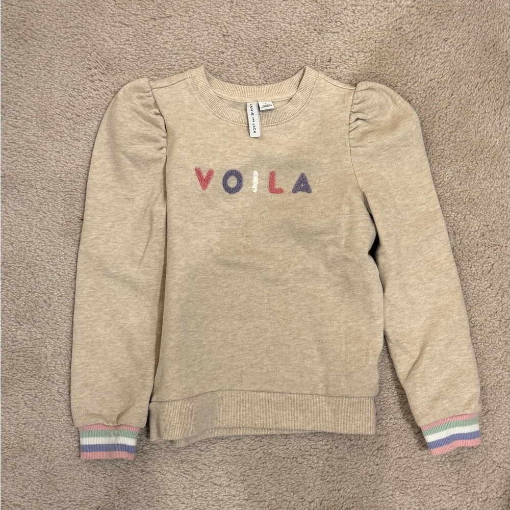 Janie and Jack “Voila” Sweatshirt | Girls Size 7 | Rainbow